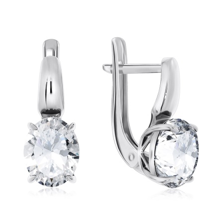 Купить оптом серьги из серебра с фианитами 2340200045 от Krasnoe