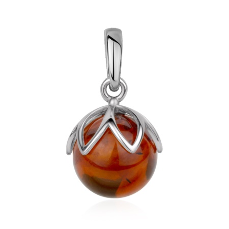Купить оптом подвеска из серебра с янтарём 3340486724 от Krasnoe