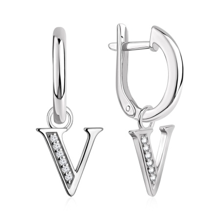 Купить оптом серьги из серебра с фианитами 2340205862л от Krasnoe