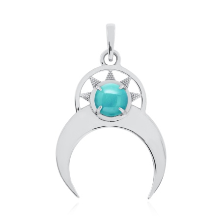 Купить оптом подвеска из серебра с бирюзой 3340311961 от Krasnoe