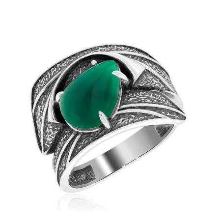 Купить оптом кольцо из серебра с агатом 1310392394-60 от Krasnoe