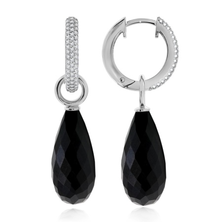 Купить оптом серьги из серебра со шпинелью и фианитами 2340841347л-1-20 от Krasnoe