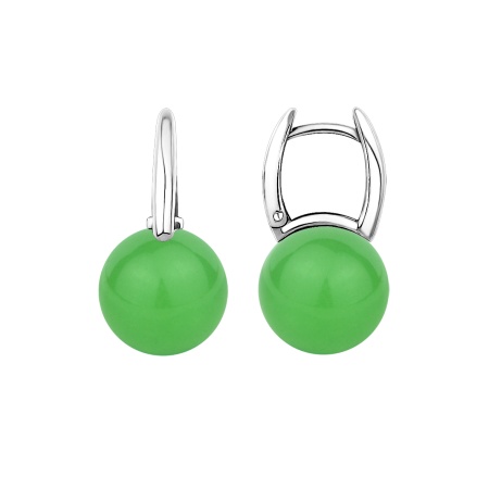 Купить оптом серьги из серебра с нефритами 2340354318 от Krasnoe