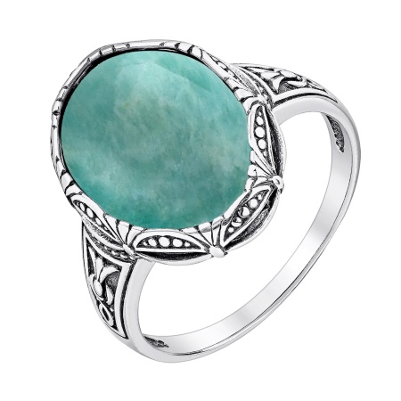 Купить оптом кольцо из серебра с амазонитом 1340375142 от Krasnoe