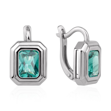 Купить оптом серьги из серебра с ситаллами 2340С34510-78 от Krasnoe