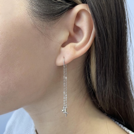 Купить оптом серьги из серебра с фианитами 2340201251-1-3-40 от Krasnoe