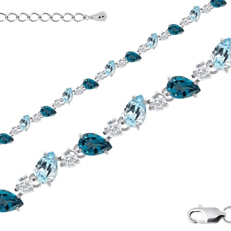 Купить оптом браслет из серебра с фианитами 4340202507-17-76 от Krasnoe