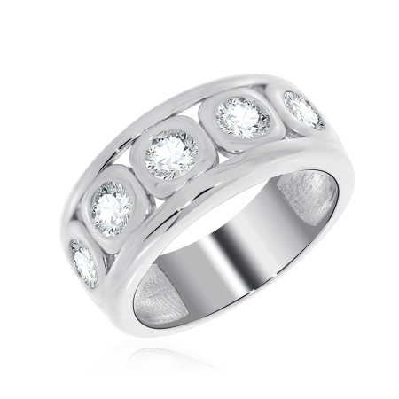 Купить оптом кольцо из серебра с фианитами 1340201336 от Krasnoe