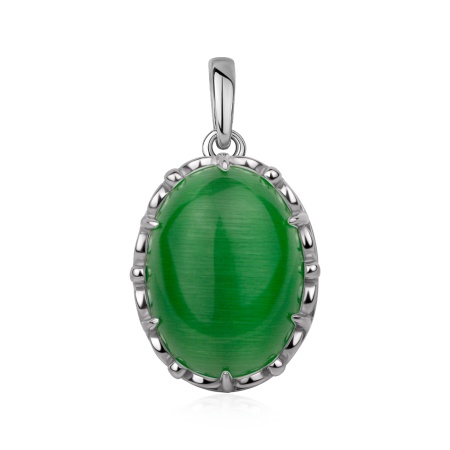 Купить оптом подвеска из серебра с кошачий глазом 3340266491-1-61 от Krasnoe