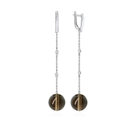 Купить оптом серьги из серебра с топазами и фианитами 2340100854л от Krasnoe