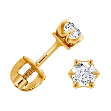 Купить оптом пусеты из серебра с фианитами П320200237 от Krasnoe