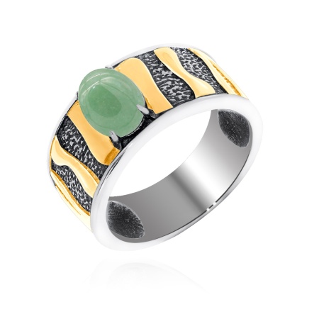 Купить оптом кольцо из серебра с нефритом 1317351758 от Krasnoe