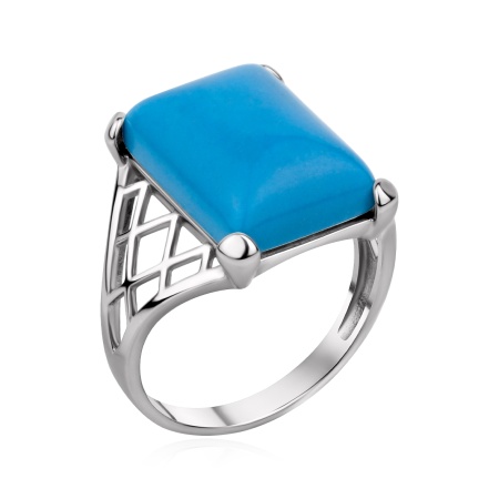 Купить оптом кольцо из серебра с бирюзой 1340Б26604 от Krasnoe