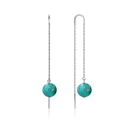 Купить оптом серьги из серебра с агатами 2340390710-6-1-77 от Krasnoe