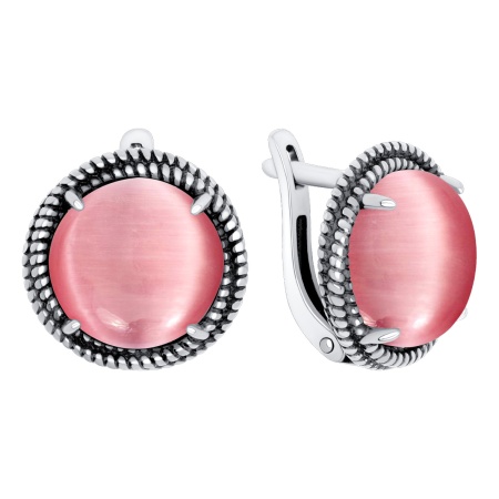 Купить оптом серьги из серебра с имитацией кошачьего глаза 2310265747-30 от Krasnoe