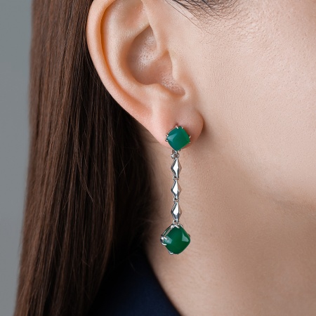 Купить оптом серьги из серебра с агатами 2340391201-60 от Krasnoe