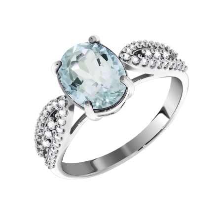 Купить оптом кольцо из серебра с кварцем и фианитами 1340180186л-79 от Krasnoe