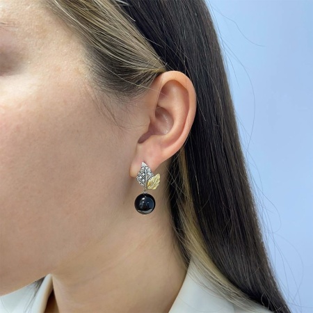 Купить оптом серьги из серебра с агатами и фианитами 2317392272-20 от Krasnoe