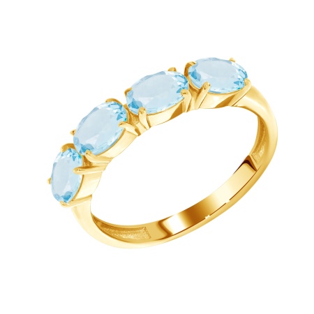 Купить оптом кольцо из серебра с топазами 1320071182 от Krasnoe