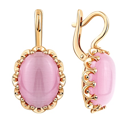 Купить оптом серьги из серебра с кошачий глазами 2320265091-30 от Krasnoe