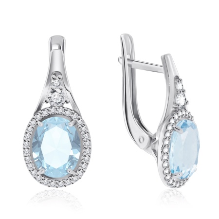 Купить оптом серьги из серебра с топазом 2340700182л от Krasnoe