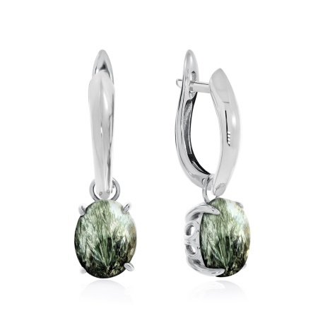 Купить оптом серьги из серебра с серафинитами 2340920901 от Krasnoe