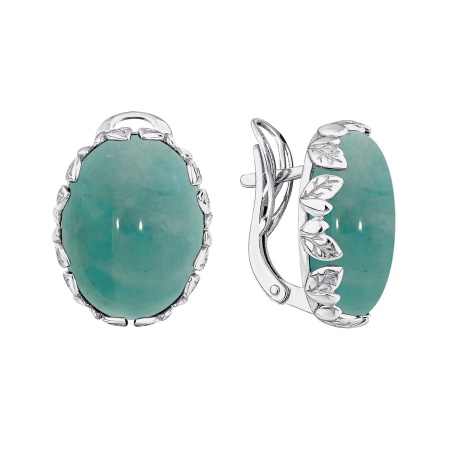 Купить оптом серьги из серебра с амазонитами 2340371855 от Krasnoe