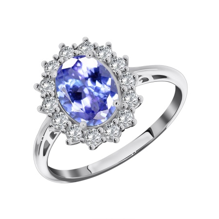 Купить оптом кольцо из серебра с кварцем и фианитами 1340180189л-74 от Krasnoe