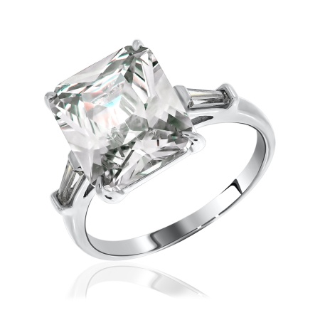 Купить оптом кольцо из серебра с хрусталём и фианитами 1340520278 от Krasnoe