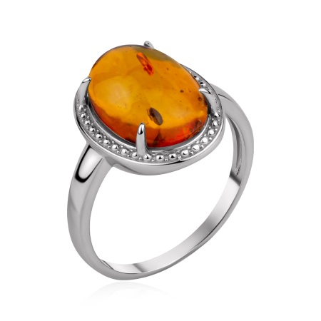Купить оптом кольцо из серебра с янтарём 1340486565-1 от Krasnoe
