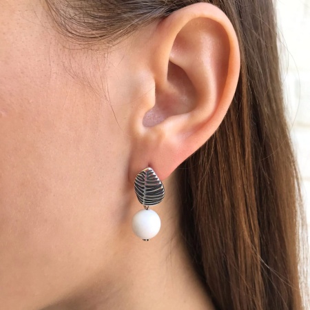 Купить оптом серьги из серебра с агатами 2310391355-10 от Krasnoe