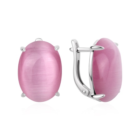 Купить оптом серьги из серебра с кошачий глазами 2340266645-30 от Krasnoe