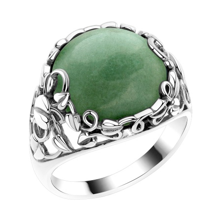 Купить оптом кольцо из серебра с авантюрином 1340365719-1 от Krasnoe