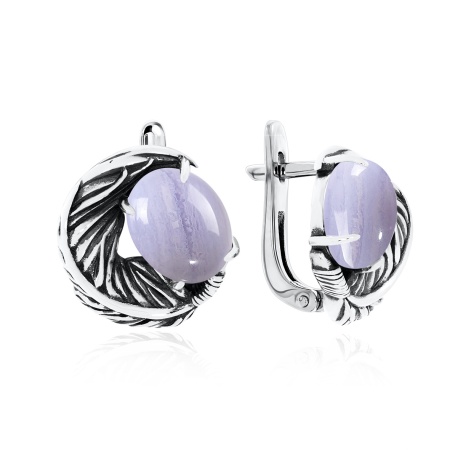 Купить оптом серьги из серебра с агатами 2310391601-84 от Krasnoe