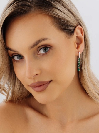 Купить оптом серьги из серебра с агатами 2340391808-60 от Krasnoe