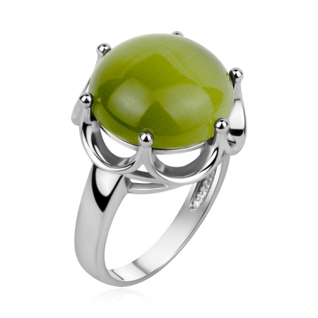 Купить оптом кольцо из серебра с кошачий глазом 1340266402-1-57 от Krasnoe