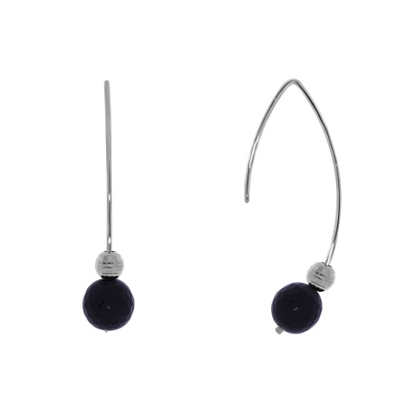 Купить оптом серьги из серебра с ониксами 2340431068 от Krasnoe