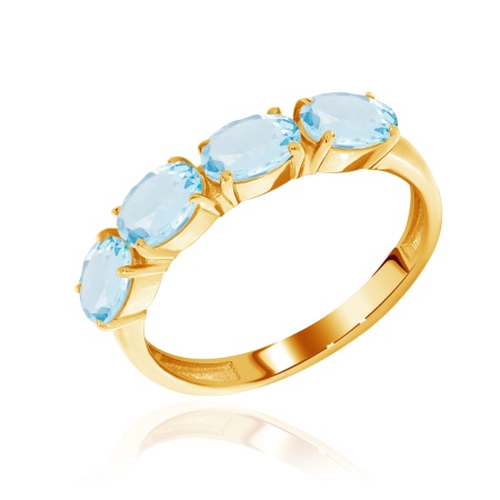 Купить оптом кольцо из серебра с топазами 1318071182 от Krasnoe