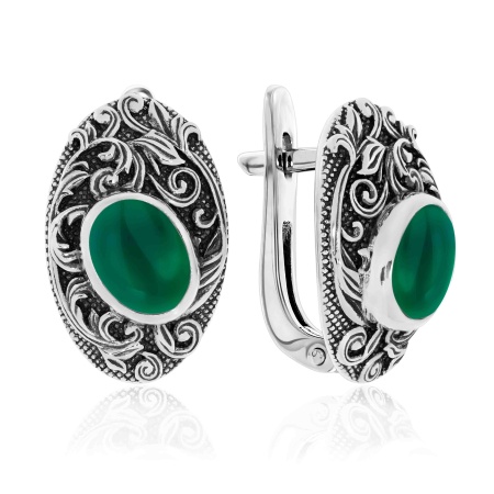 Купить оптом серьги из серебра с агатами 2310391369-60 от Krasnoe