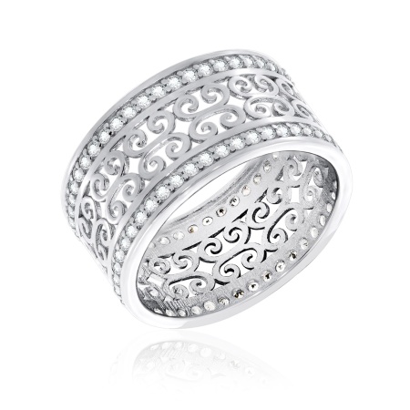 Купить оптом кольцо из серебра с фианитом 1340201322л-180 от Krasnoe