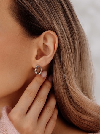 Купить оптом серьги из серебра без вставок 2340406711 от Krasnoe