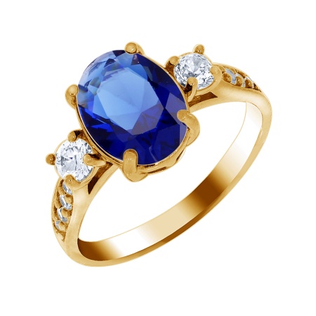 Купить оптом кольцо из серебра с кварцем и фианитами 1320180188-82 от Krasnoe