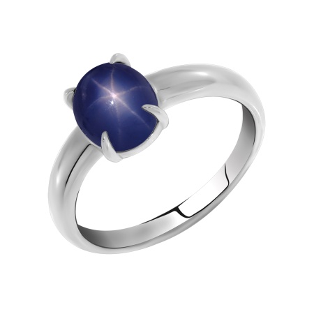 Купить оптом кольцо из серебра с звездчатым сапфиром 1340940369-8 от Krasnoe