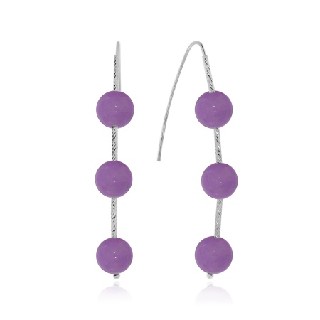 Купить оптом серьги из серебра с аметистами 2340061073-95 от Krasnoe