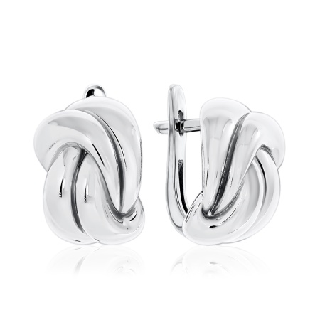 Купить оптом серьги из серебра без вставок 2340400591 от Krasnoe