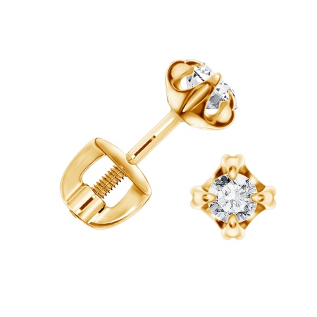 Купить оптом пусеты из серебра с фианитами П320202340 от Krasnoe