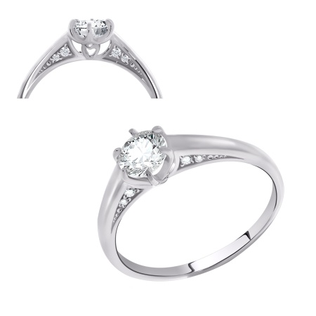 Купить оптом кольцо из серебра с фианитами 1340200245 от Krasnoe