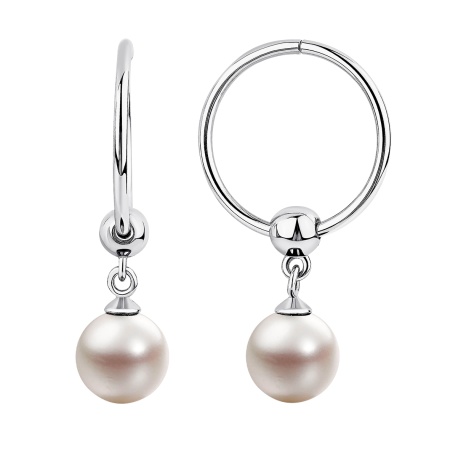 Купить оптом серьги из серебра с жемчугами 2340244338 от Krasnoe