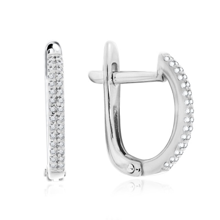 Купить оптом серьги из серебра с фианитами 2340201323 от Krasnoe