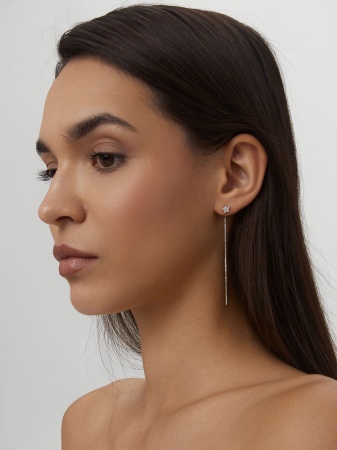 Купить оптом серьги из серебра с фианитами 2340201629л-9-1 от Krasnoe